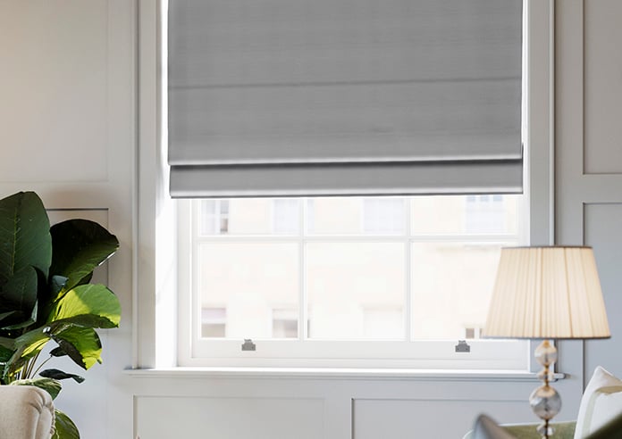 Shima Faux Silk, Platinum - Twist&Fit Roman Blind - Image 5